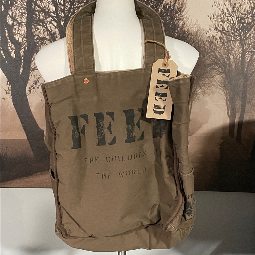 FEED Canvas Tote Bag - NWT
